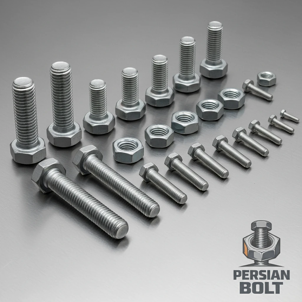 پیچ و مهره استیل 304 و 316 پرشین بولت